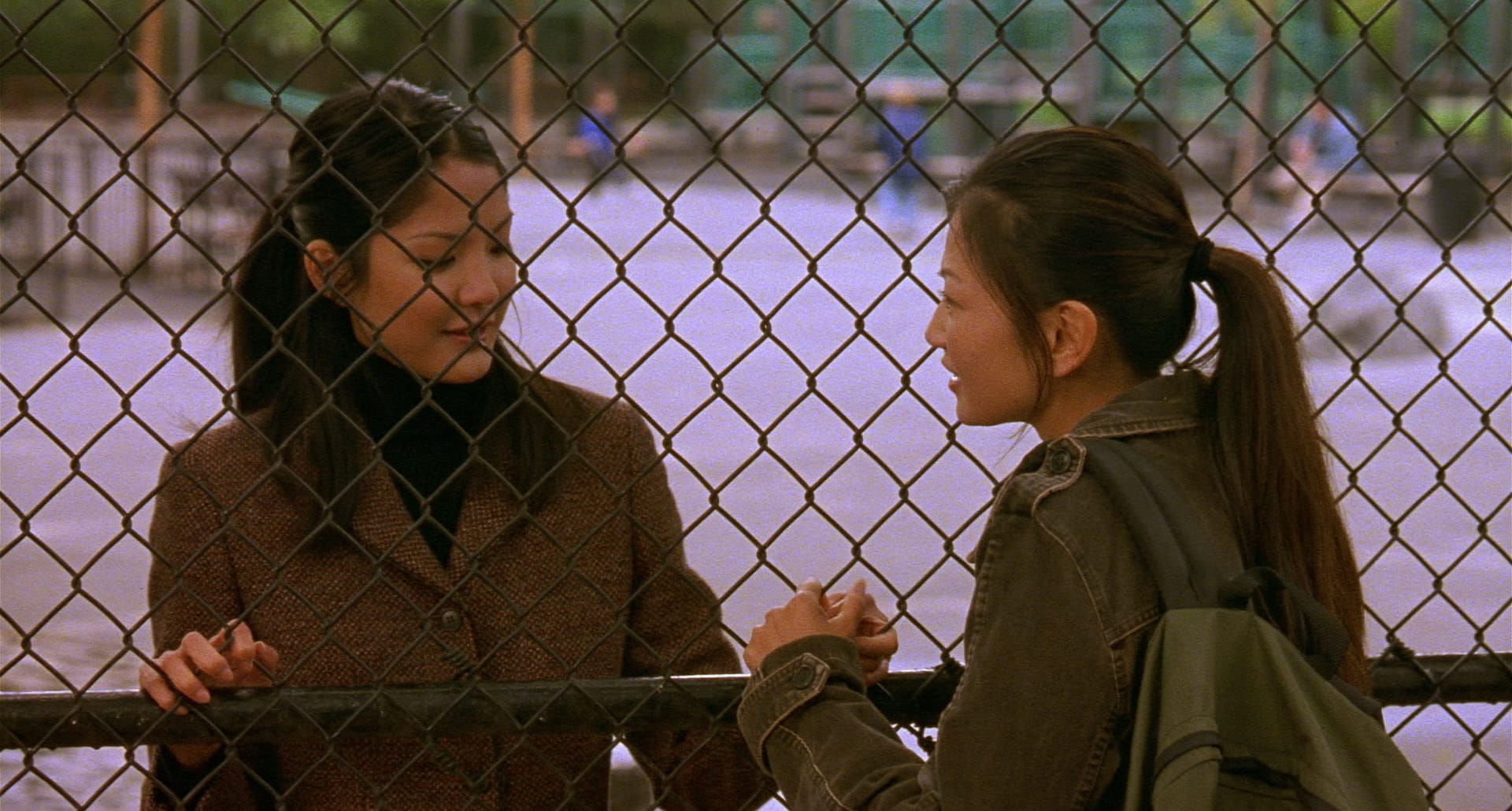In Saving Face, Wil and Vivian hold hands through a fence