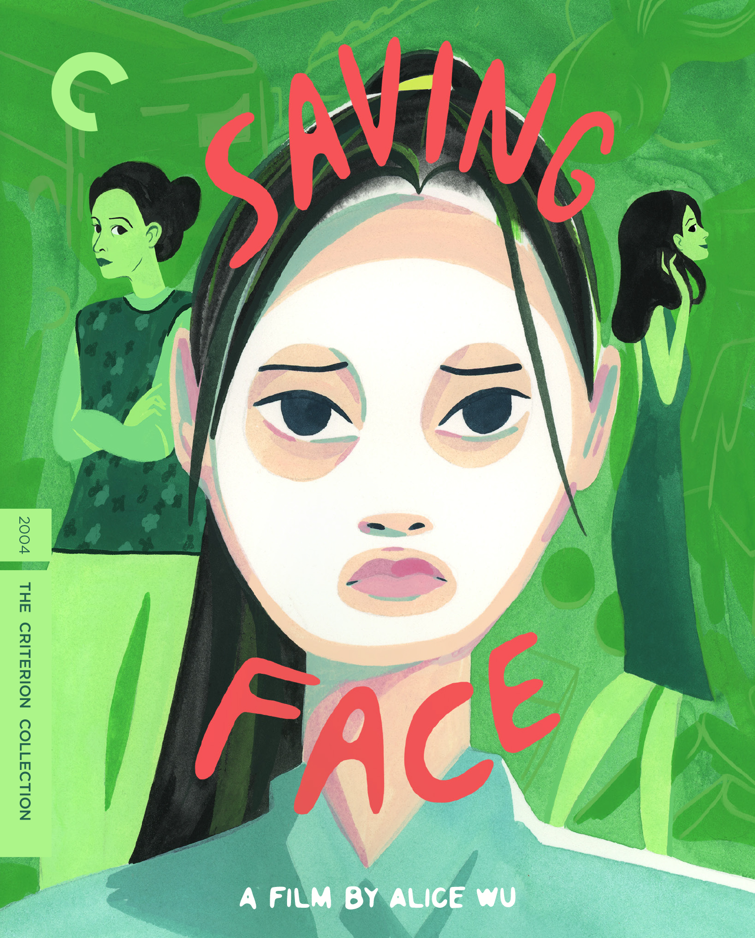 Cover art for the Criterion edition of Alice Wu's Saving Face, featuring a painted illustration