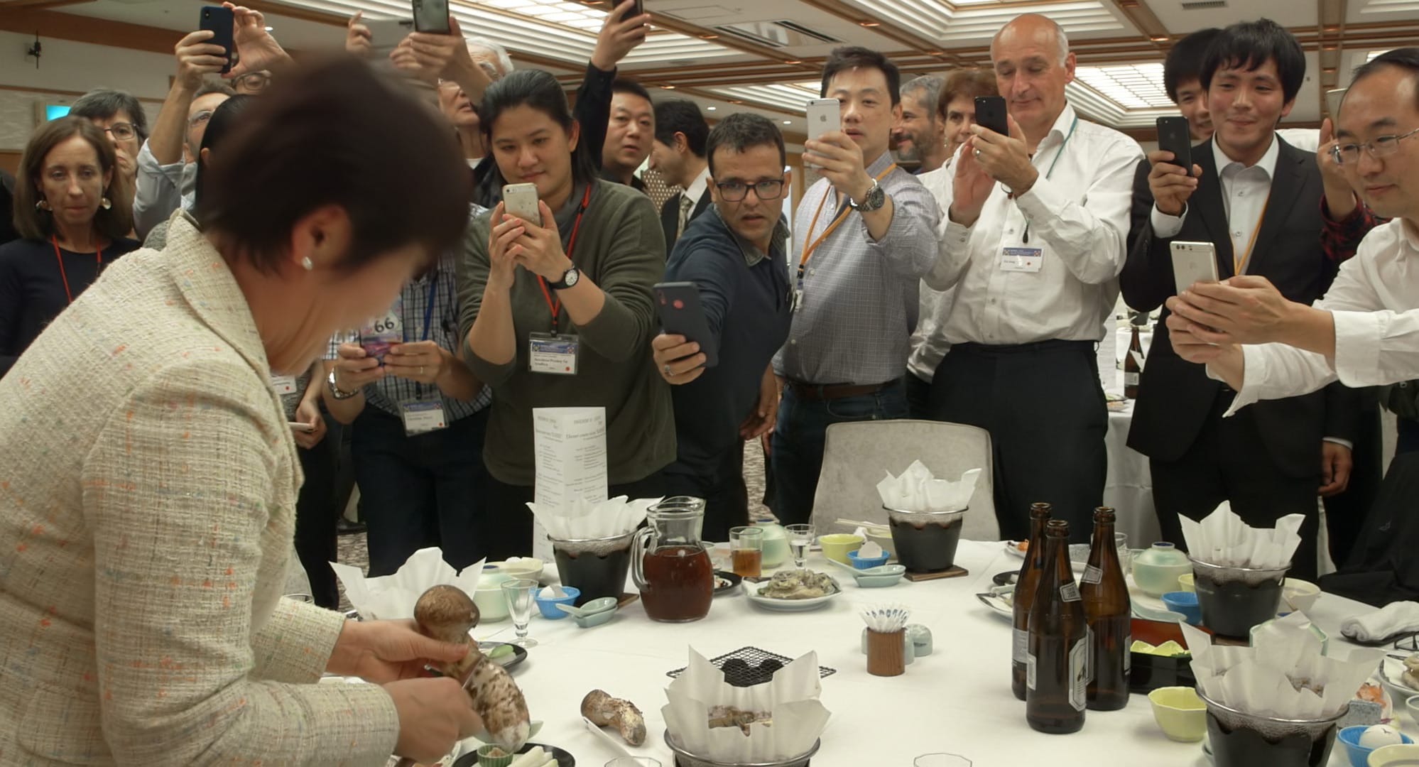 A demonstration of matsutake mushrooms in The Mushroom Speaks