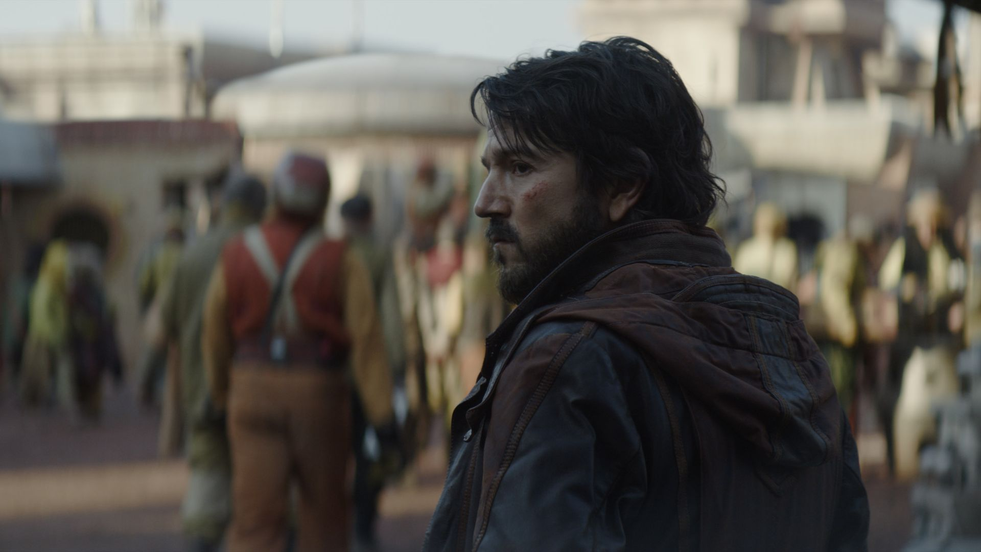 Diego Luna, looking pensive in Andor season 2