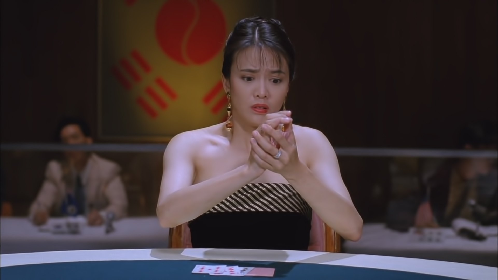 Carol Cheng at a card table in The Top Bet