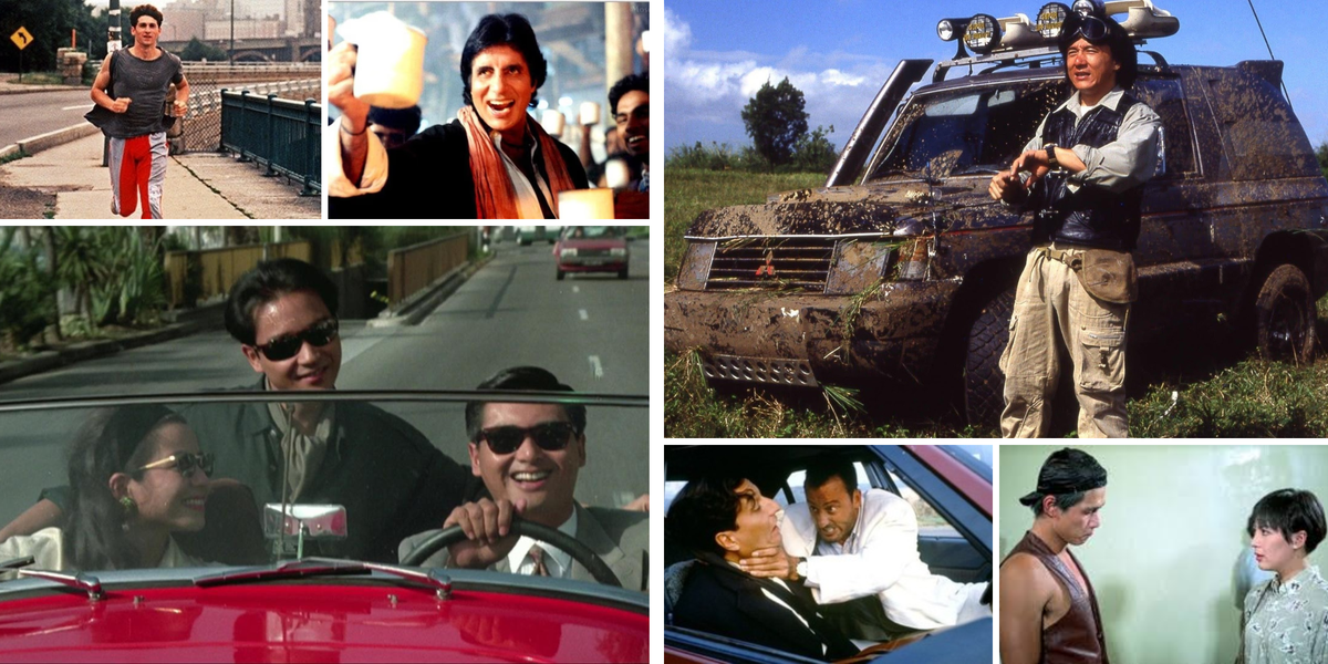 A collage of images from action movies that came out in February 1991