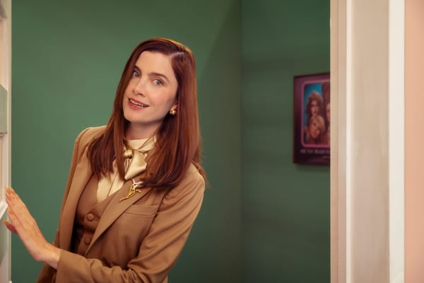 Vic Michaelis on the set of Very Important People, in a doorway